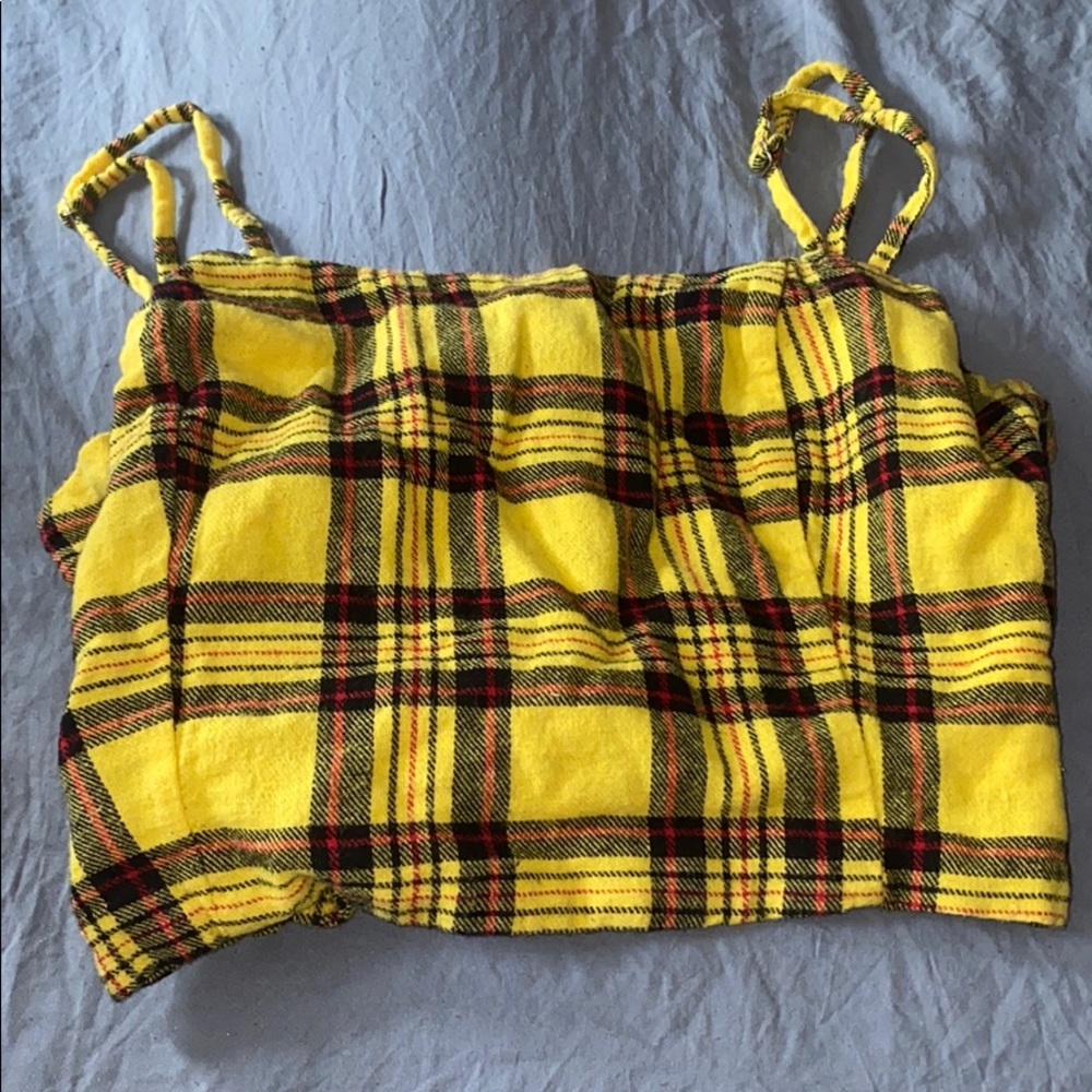 Flannel crop top